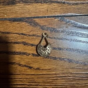 Vintage Gold-Tone Pendant with Intricate Design